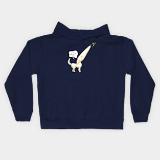 Borzoi Dog the Long Nosed Give a Kiss to a Hummingbird Kids Hoodie